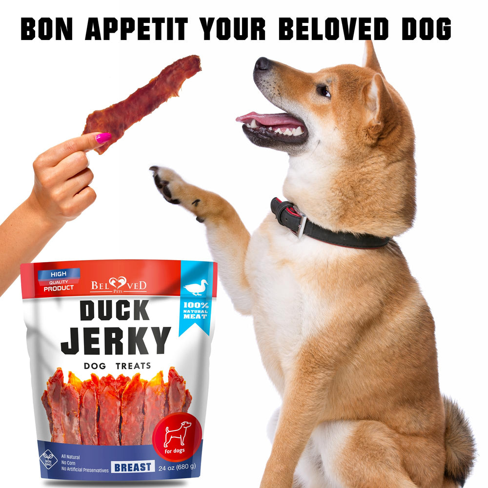 Beloved Pets jerky de pato apto para alimentación balanceada sin rellenos