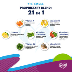 Beloved Pets multivitamínico líquido, etiqueta frontal, ideal para control de dosis diaria