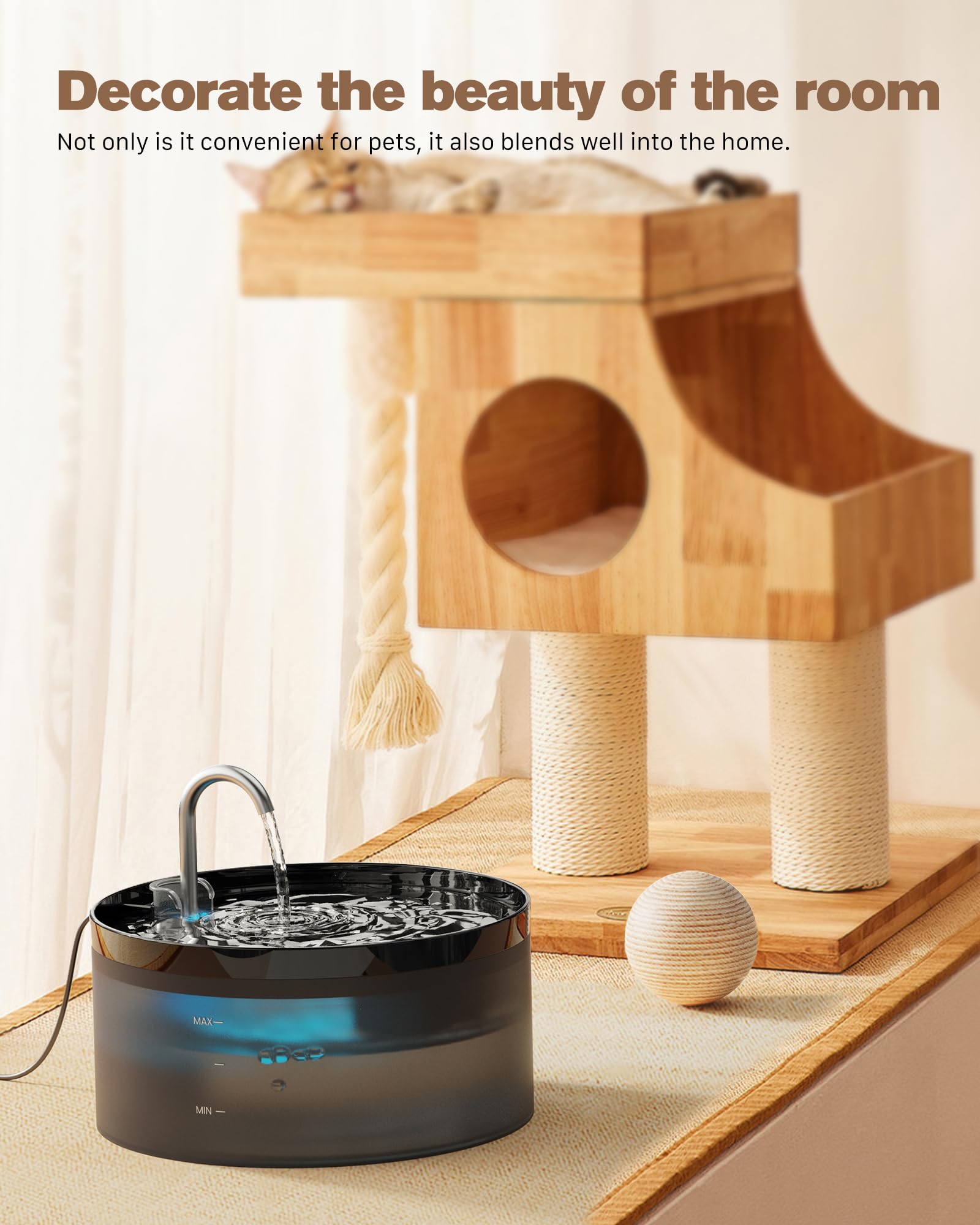 Bemoonny grifo atractivo para gatos, anima a beber más agua.