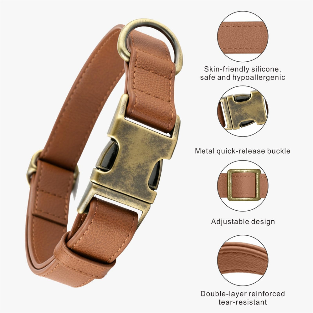 Ben & Fellows collar silicona estilo cuero sintético, aspecto elegante y flexible