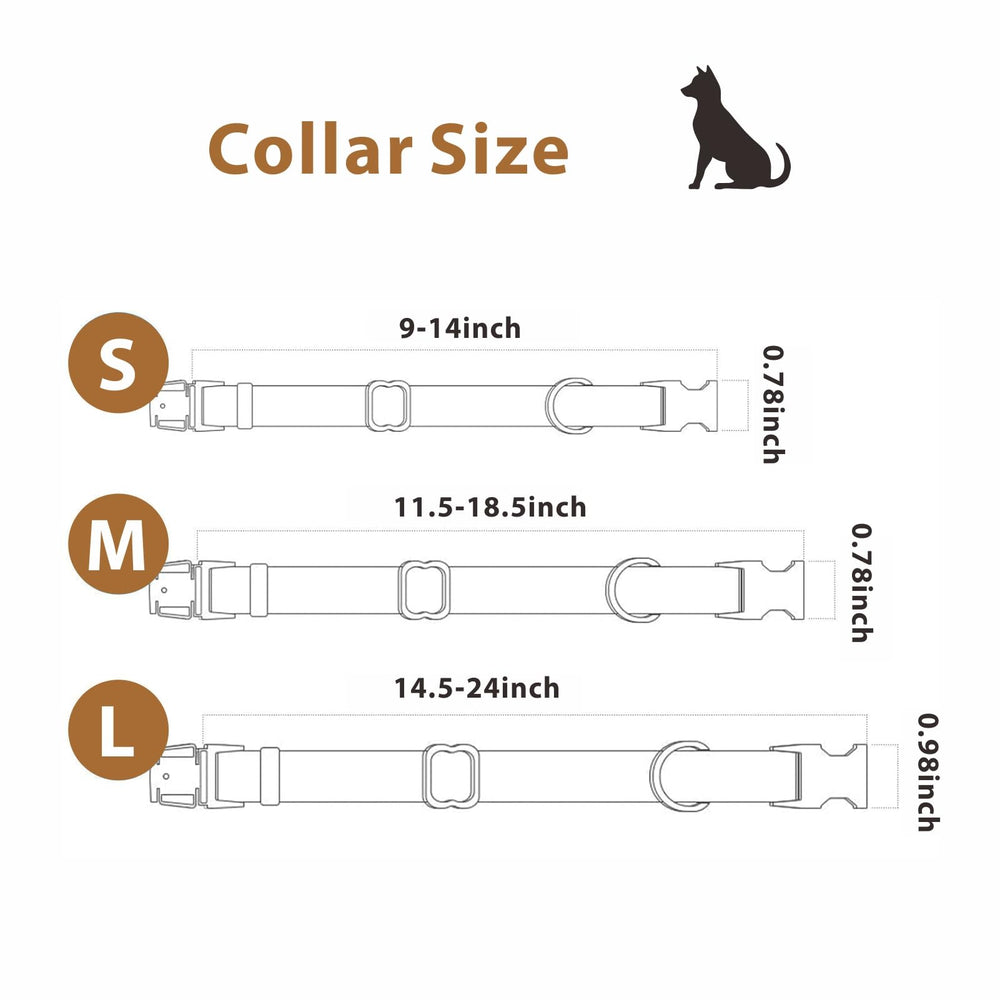Ben & Fellows uso diario collar silicona para perros, resistente al agua y fácil de limpiar