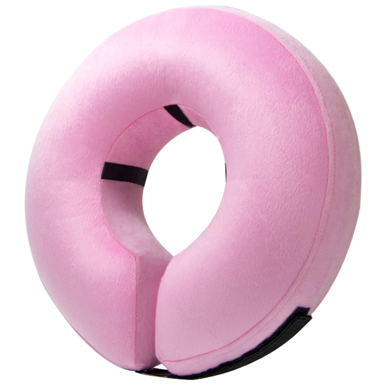BENCMATE collar inflable en forma de dona rosa, frontal y cómodo para comer y beber