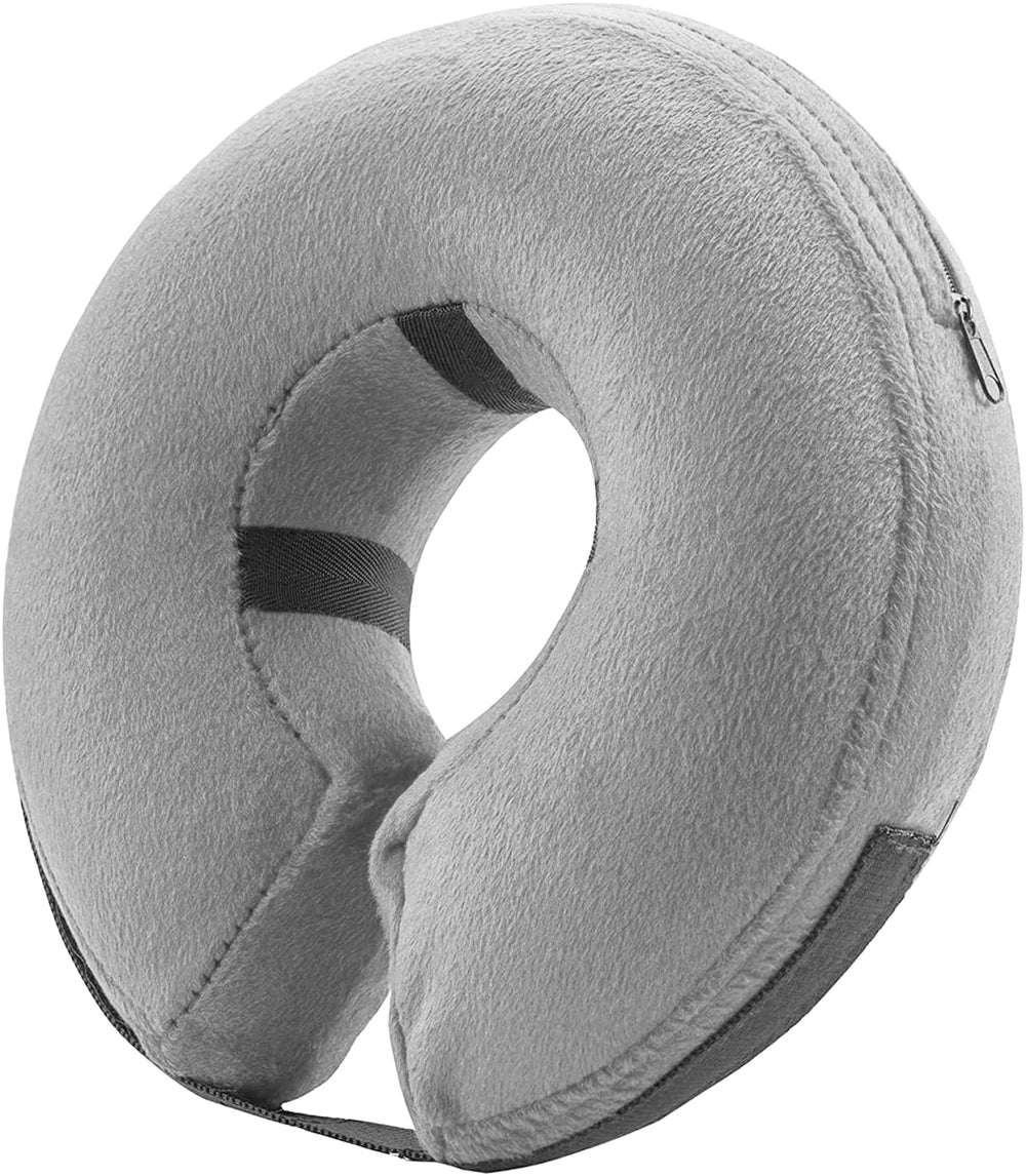 BENCMATE collar inflable para perro mediano gris, evita lamido de zonas lesionadas