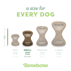Benebone hecho en EEUU: resistente y seguro para mordidas fuertes.