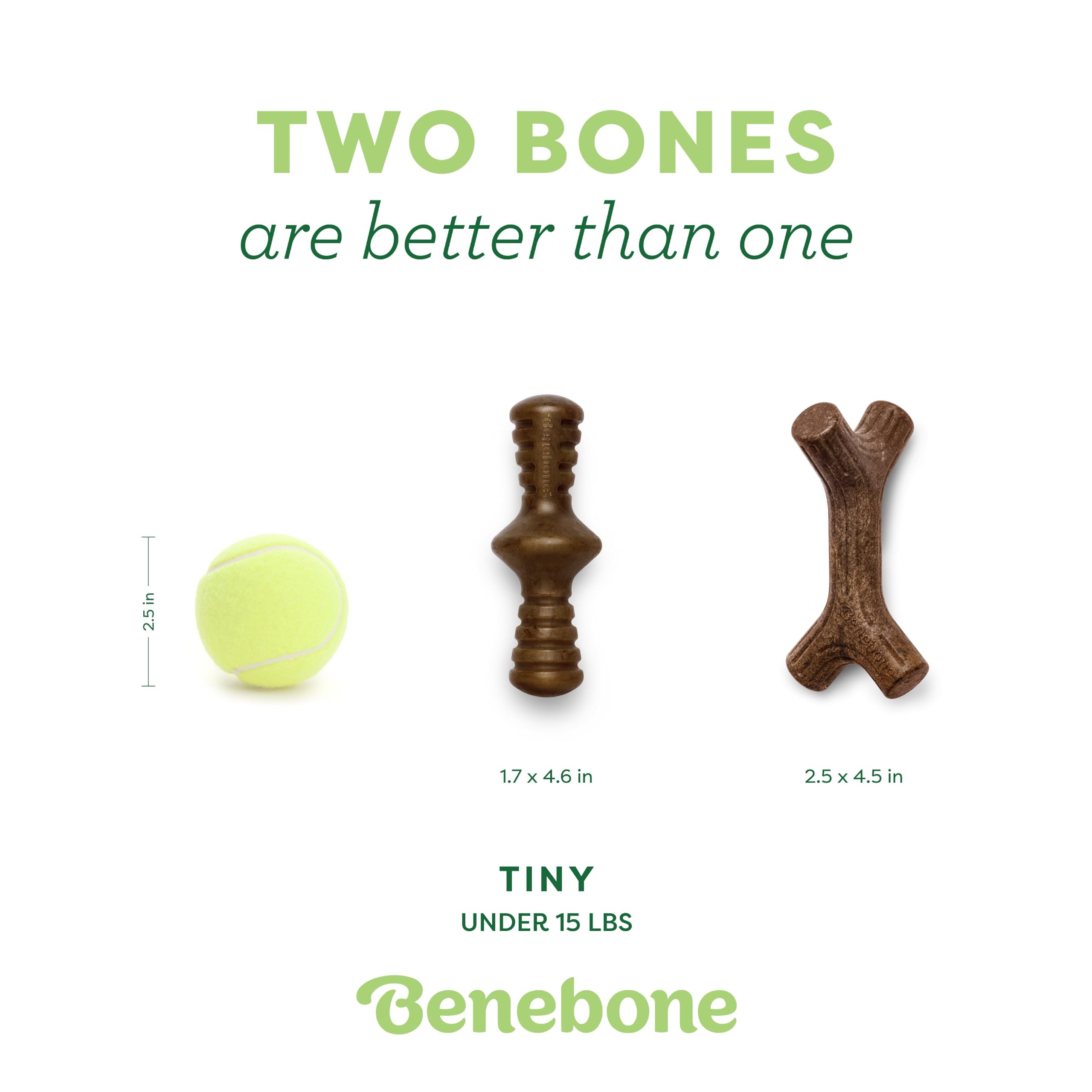 Juguete con sabor a tocino real de Benebone para perros pequeños.