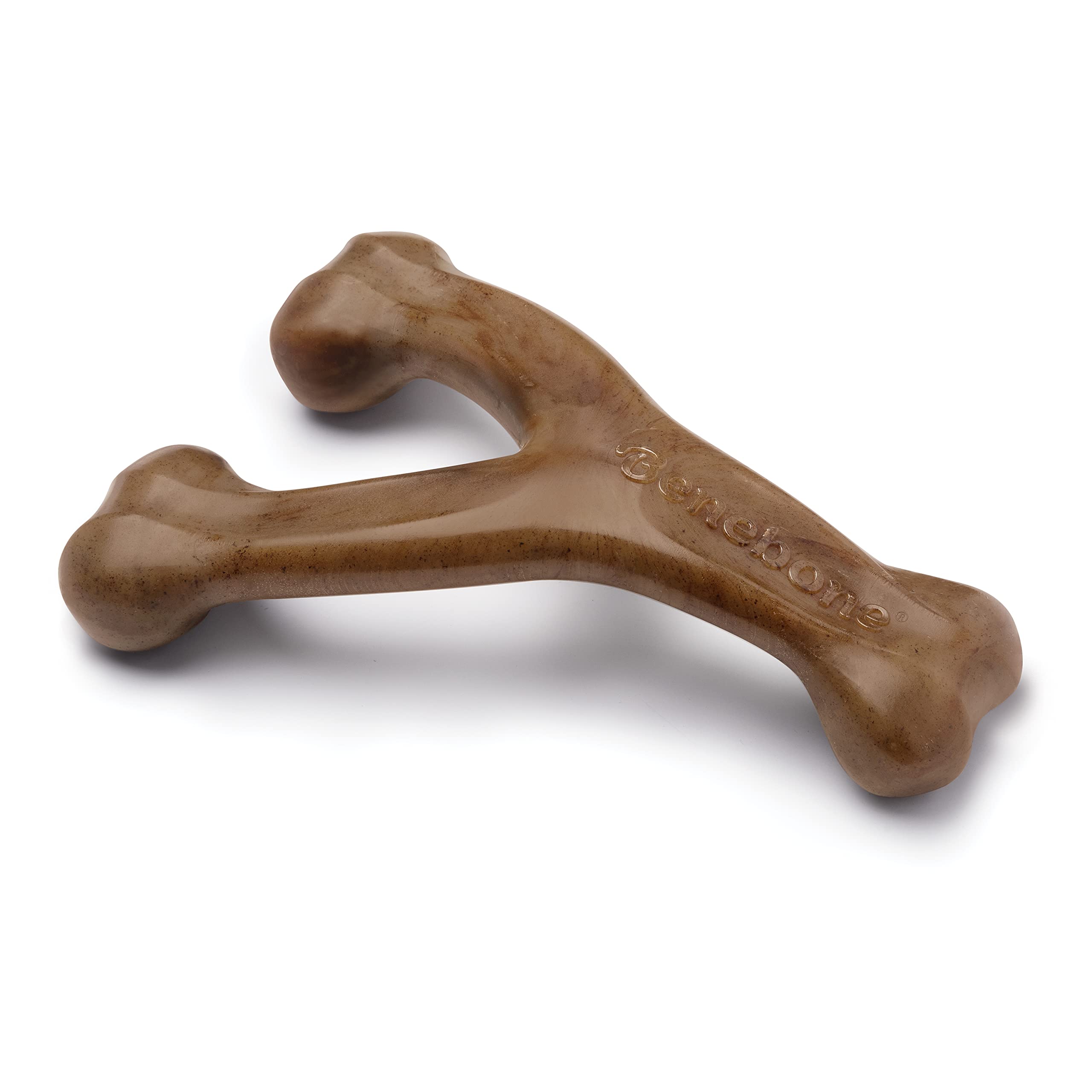 Benebone Wishbone, hueso duradero para mordedores fuertes y sesiones largas.