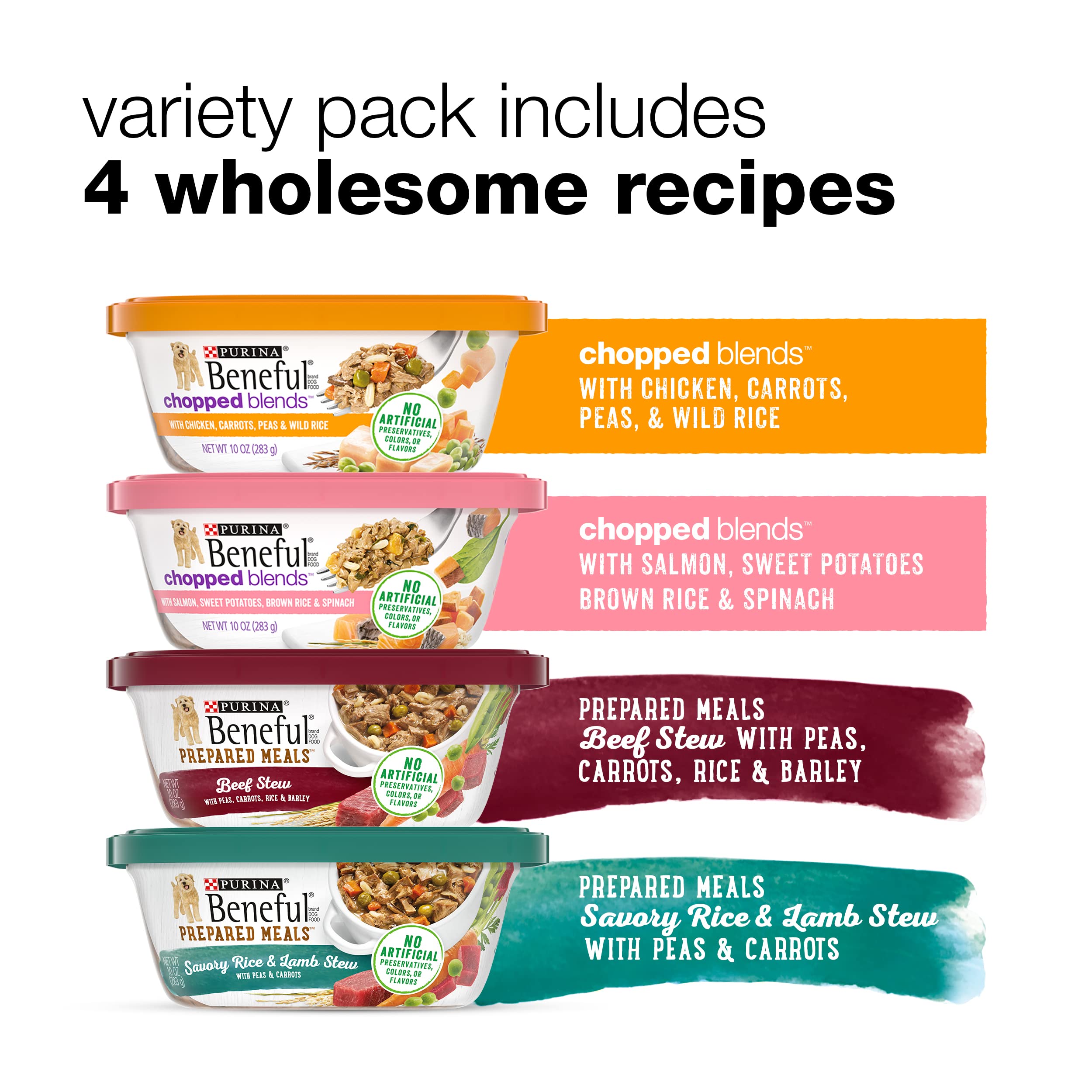 Beneful pack variado preparadas carne en tubo, sabor sabroso para la comida diaria