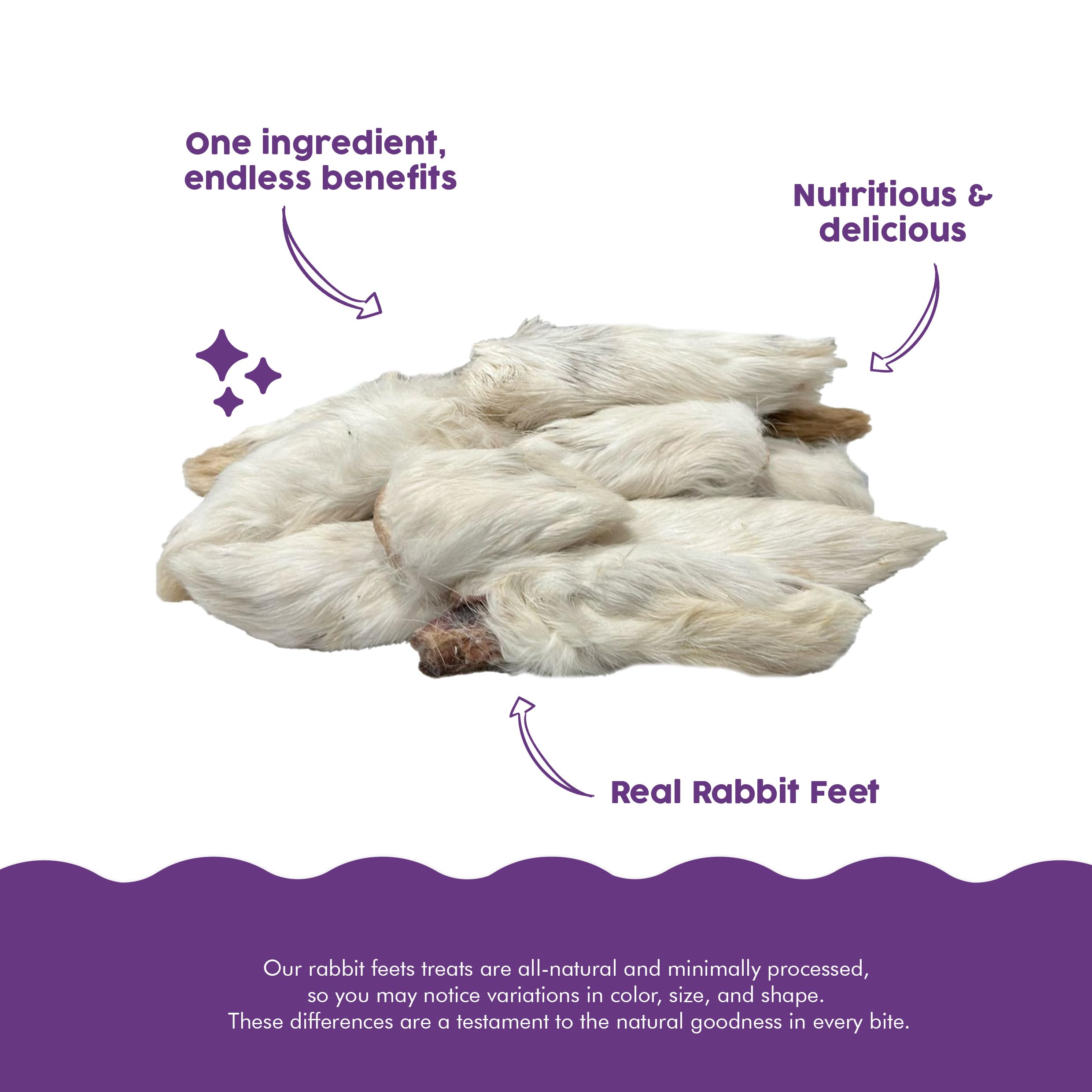 Un solo ingrediente: patas de liebre de Benji y Louie, opción natural para el entrenamiento.