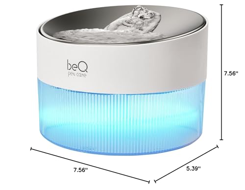 BEQ bebedero de 2.5L, gran capacidad para varias mascotas y uso prolongado.