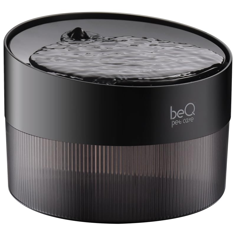 BEQ fuente de agua para gatos con nivel visible para monitorizar consumo