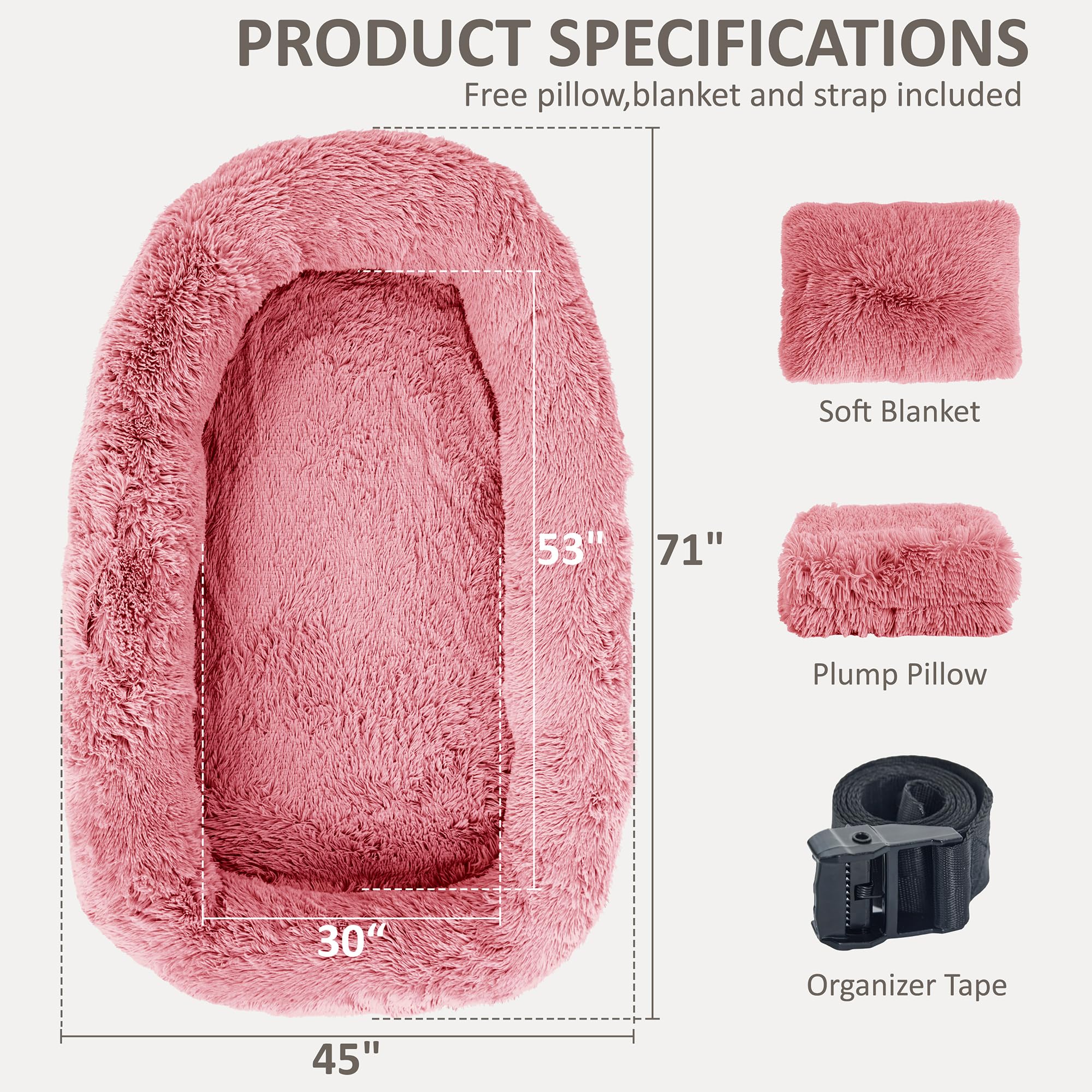 Almohada integrada de la cama Berenlefe para mayor soporte y confort.