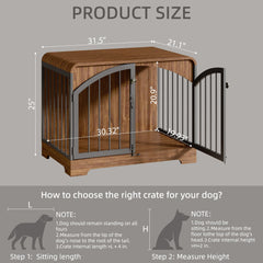 Jaula interior amplia para perro pequeño en estilo mueble decorativo Berenlefe