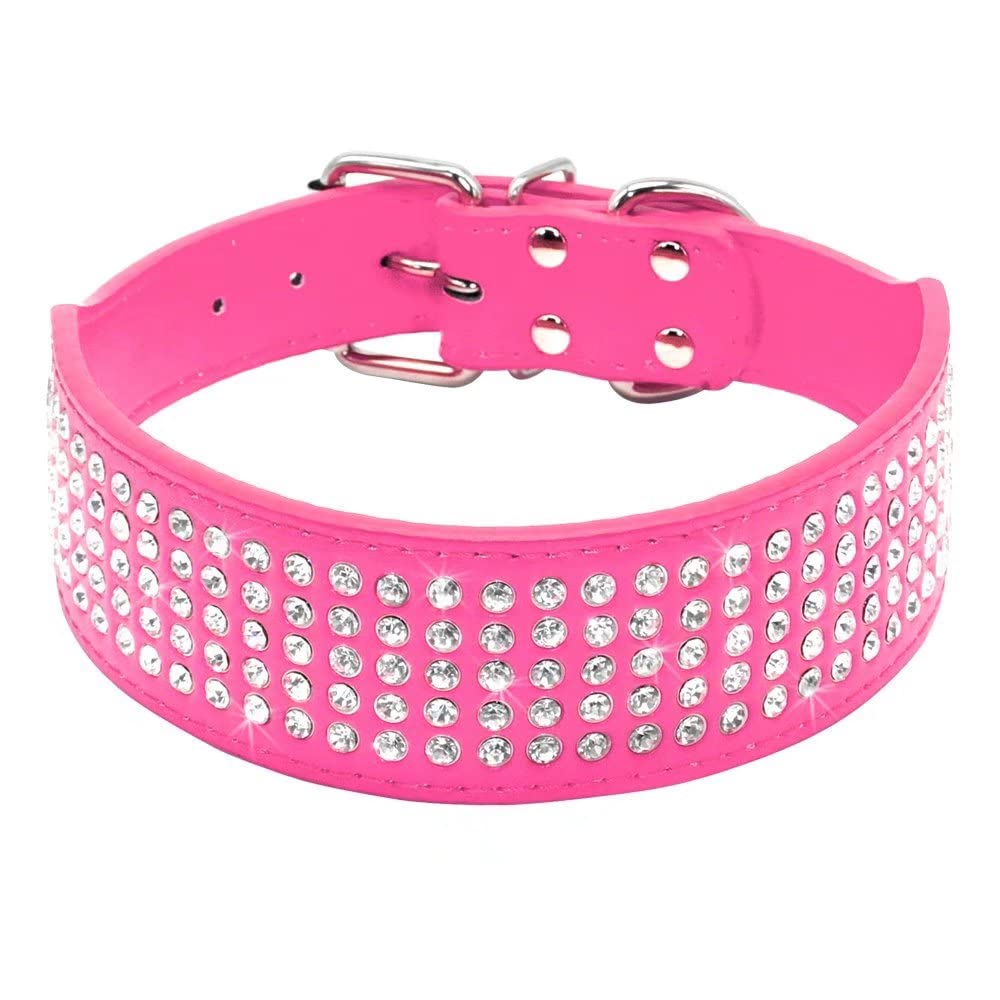 Berry Pet collar con cristales brillantes en rosa para paseos con estilo