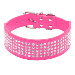Berry Pet collar con cristales brillantes en rosa para paseos con estilo