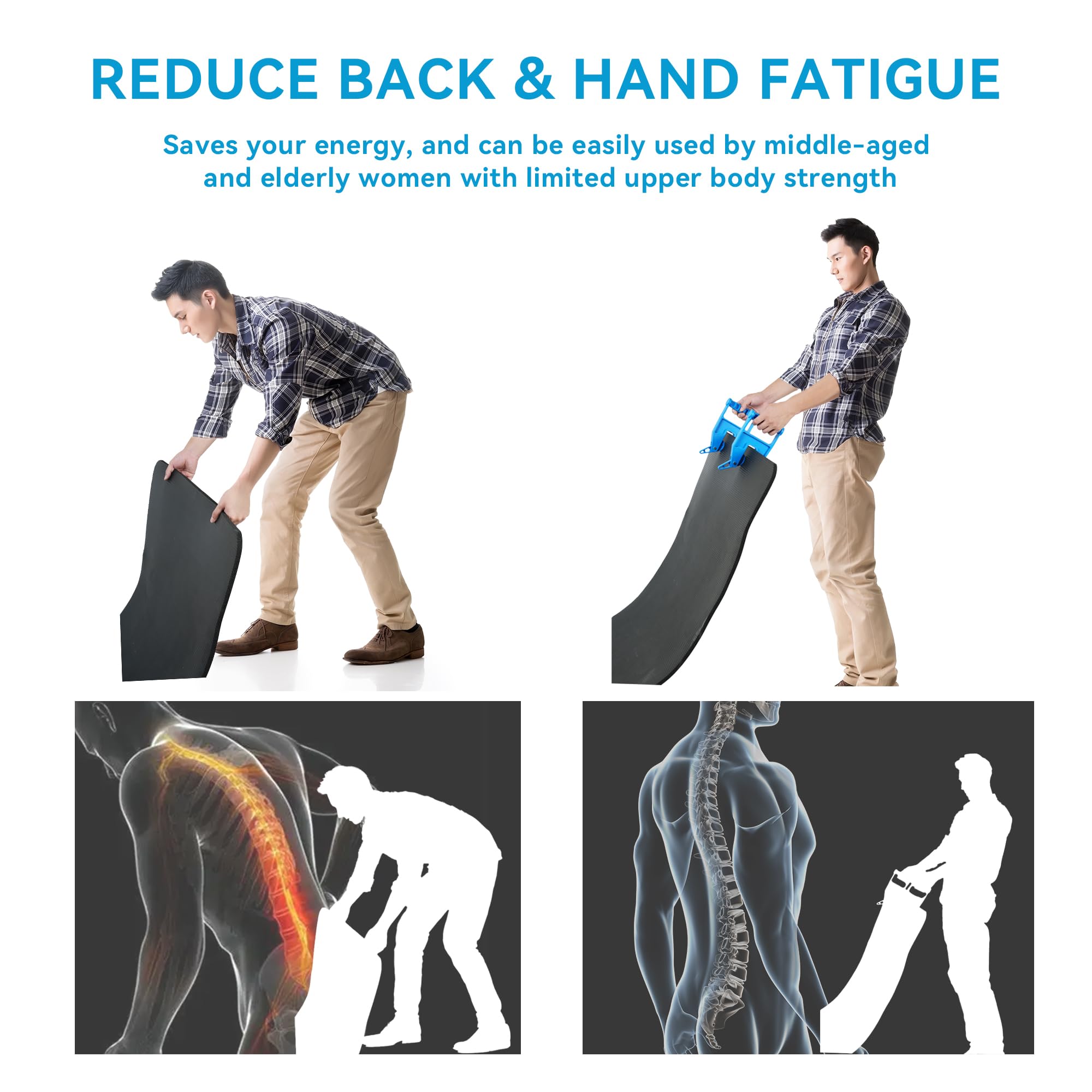 Beseetop herramienta para mover tapetes facilita traslado seguro de tapetes pesados.