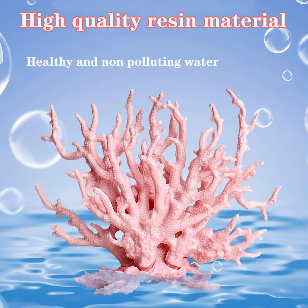 Besimple coral artificial para acuario rosa, tamaño pequeño.