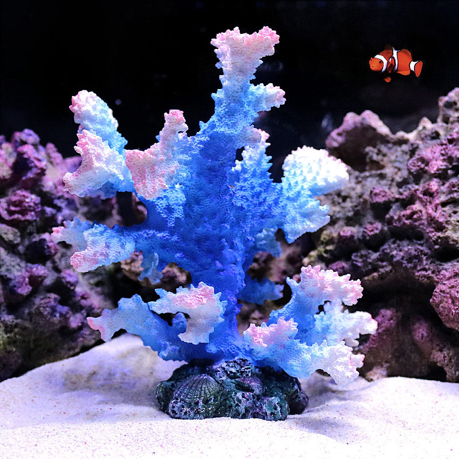 Besimple coral artificial ornament acuario: refugio y color para peces.