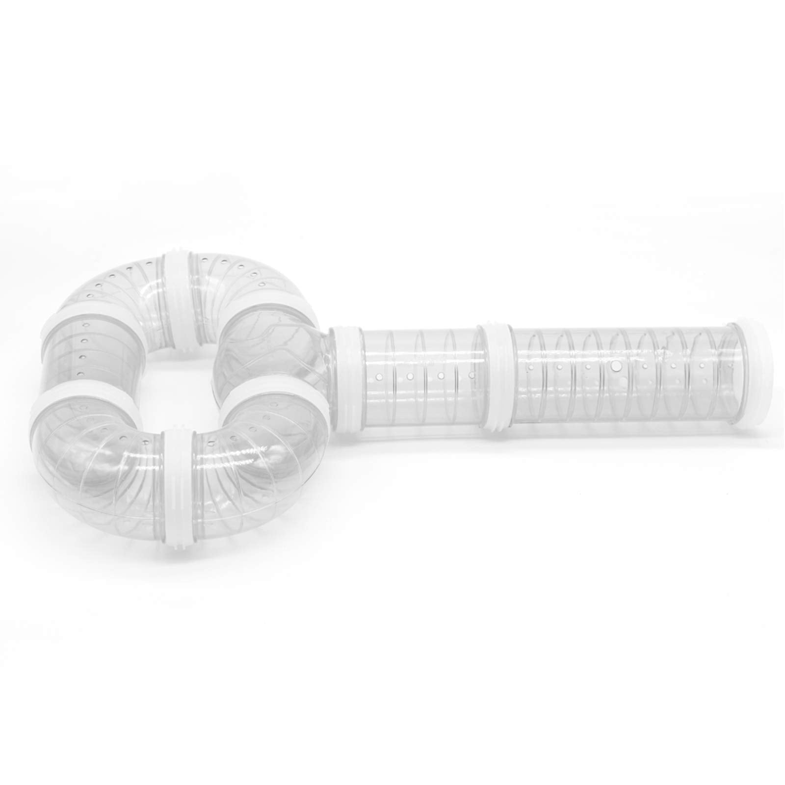 Besimple tubería curva transparente, superficie interior rugosa para trepar