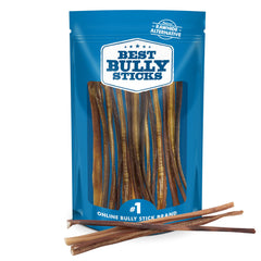 Best Bully Sticks 12 pulgadas sin olor para perros grandes, masticación limpia.