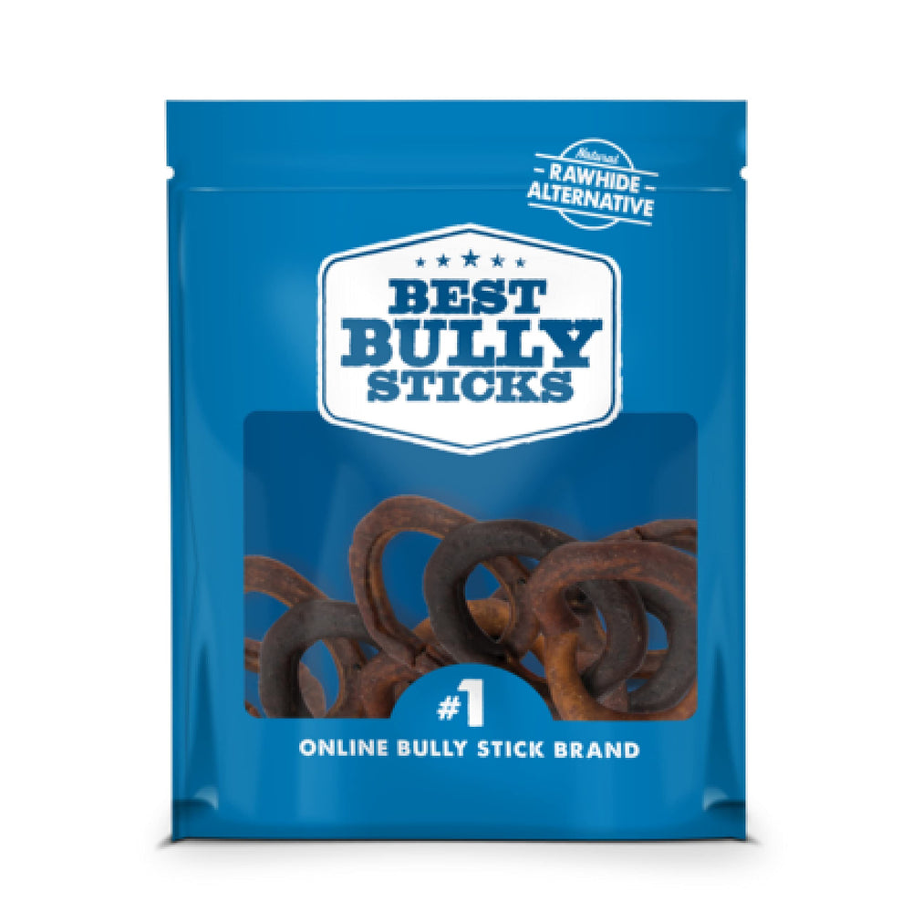 Best Bully Sticks: anillos de dentición para cachorros con colágeno bovino, masticación segura.
