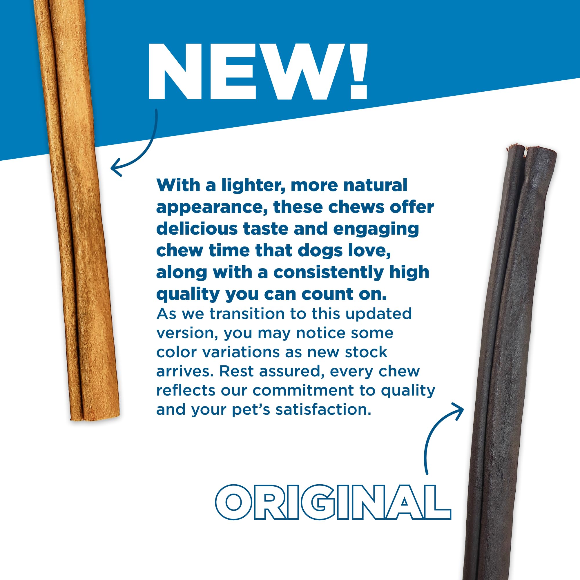 Best Bully Sticks textura natural de colágeno para perros, ideal para masticación diaria