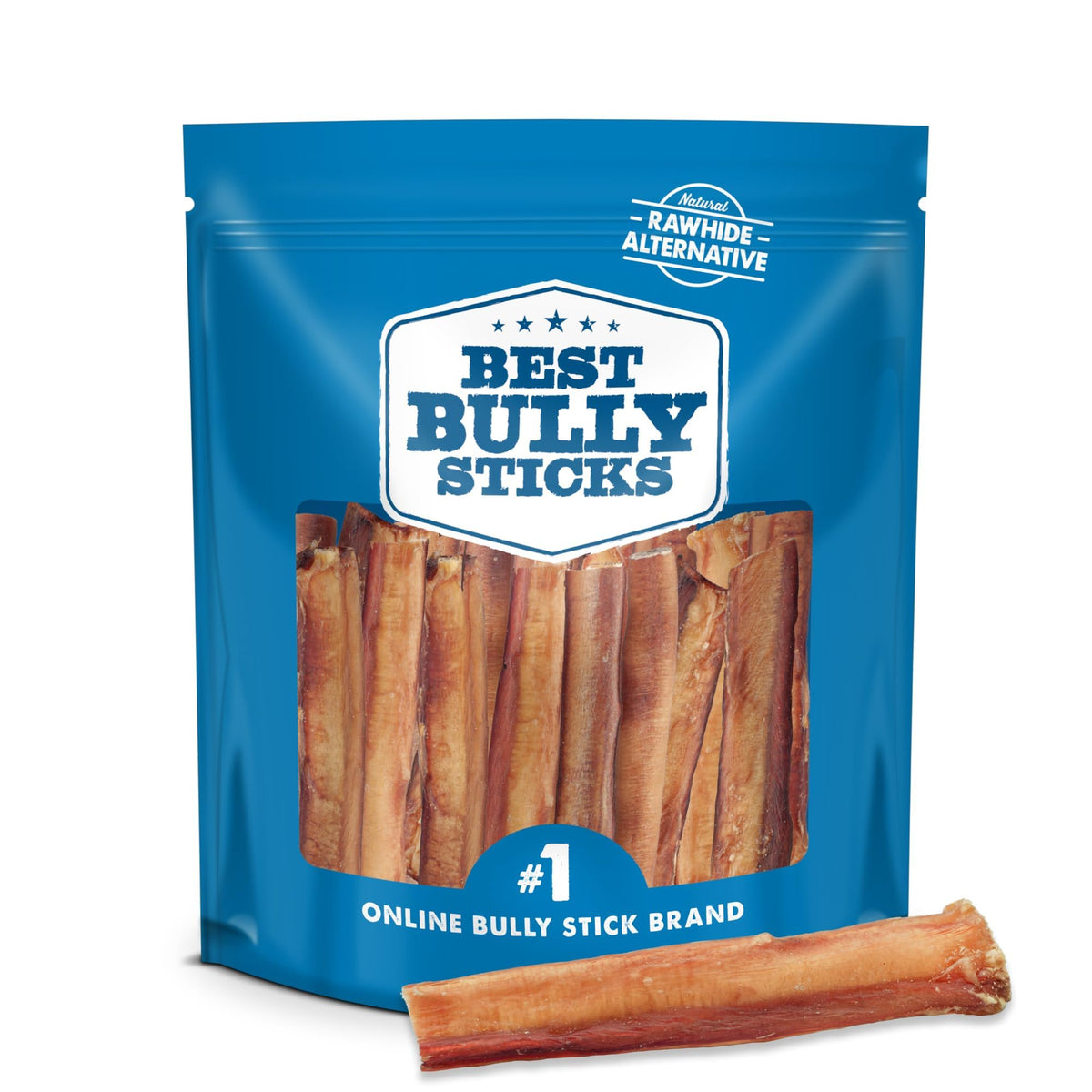 Best Bully Sticks: empaque de palitos de 6 pulgadas para perros grandes y masticación prolongada.