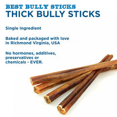 Best Bully Sticks olor natural sin conservantes, gusto que encanta a tu perro.