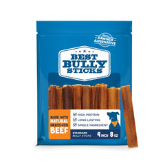 Best Bully Sticks: palitos de 4 pulgadas para perros pequeños, recompensa crujiente y fácil de masticar.