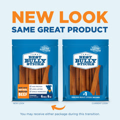 Best Bully Sticks paquete de 8 oz, snack de res sin granos para perros