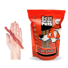 Best For My Pets Tripe Sticks para perros de 5 pulgadas, limpieza dental