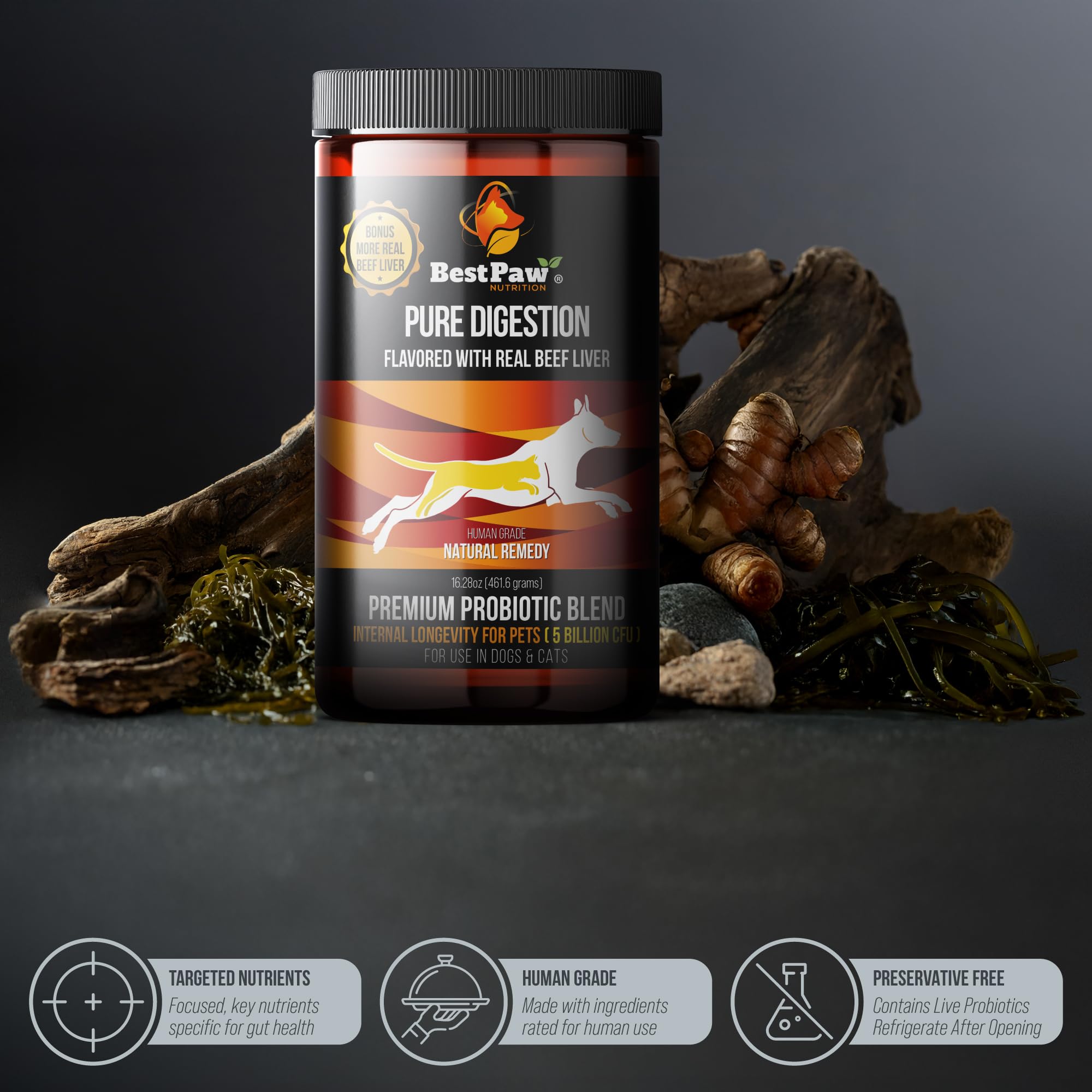 Best Paw Nutrition enzimas digestivas polvo facilita la digestión