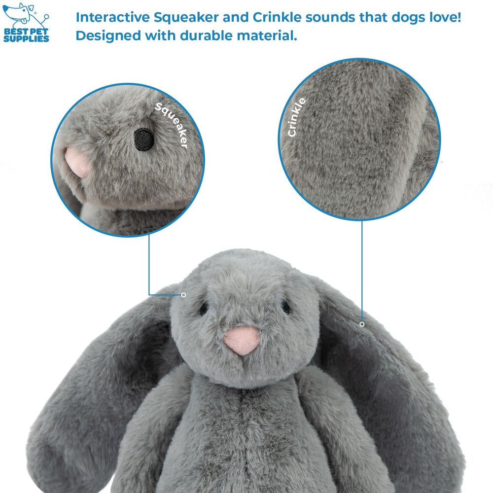 Best Pet Supplies Pato peluche con crujido para perros