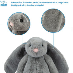 Best Pet Supplies Pato peluche con crujido para perros