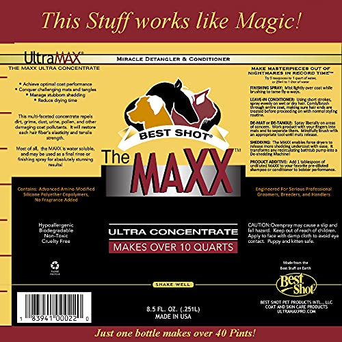 Best Shot MAXX Pelaje hidratado y elástico con uso regular.