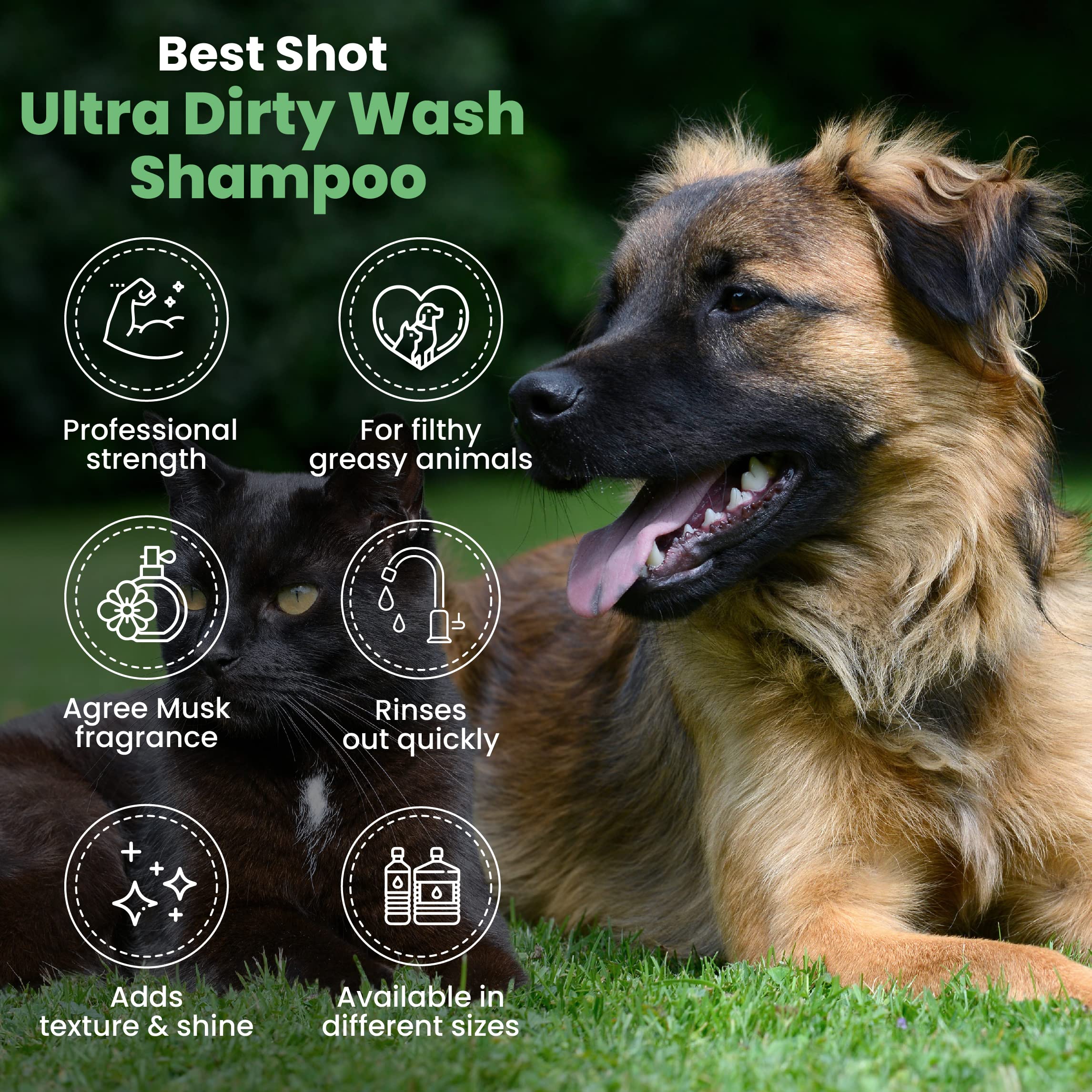 Best Shot Ultra Dirty Wash fragancia Agree Musk para mascotas