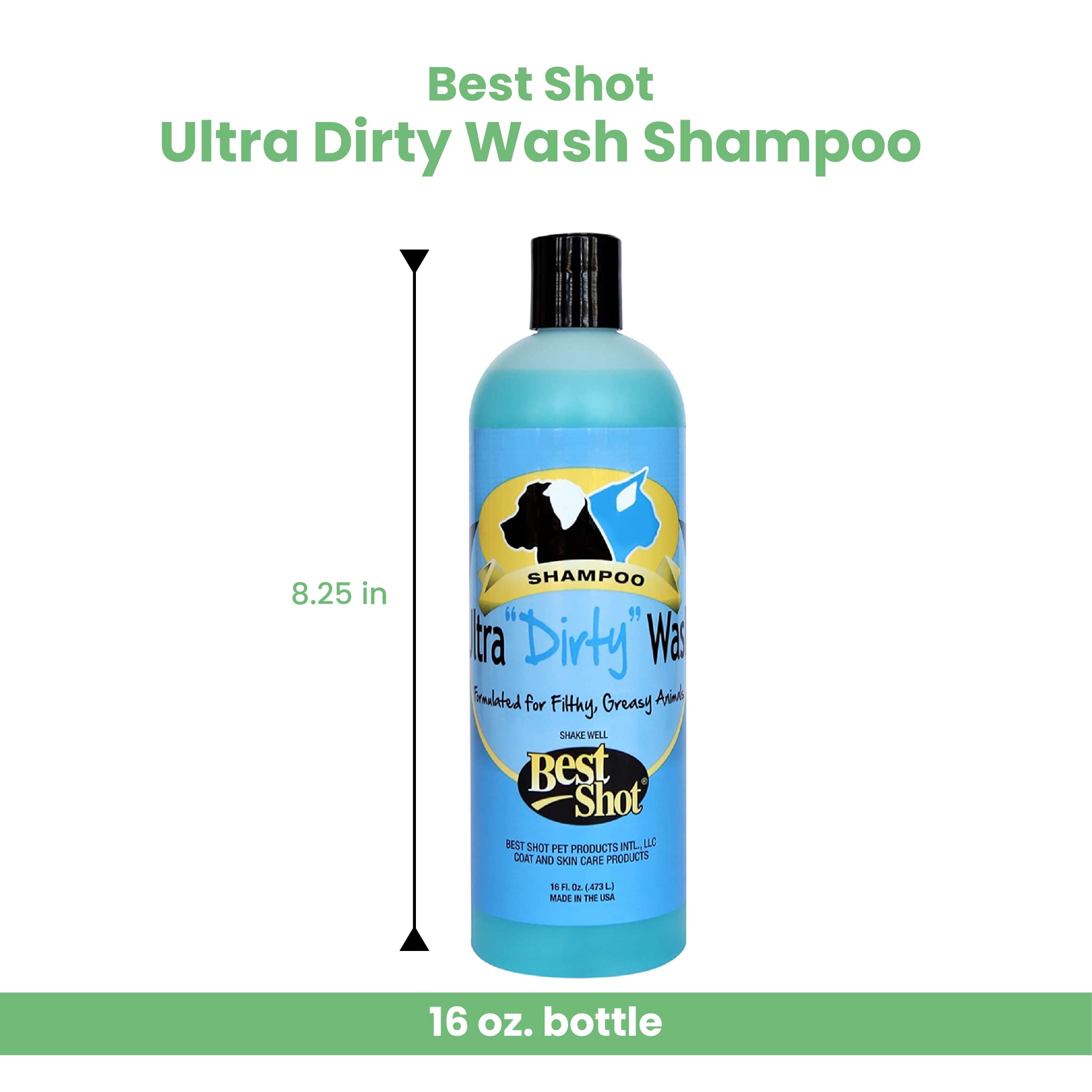 Best Shot Ultra Dirty Wash Shampoo, espuma abundante para desodorizar.