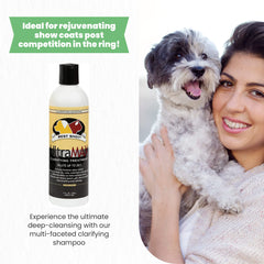 Best Shot Ultramax Pro Clarifying Champú lavado profundo: elimina acumulaciones para pelaje limpio.