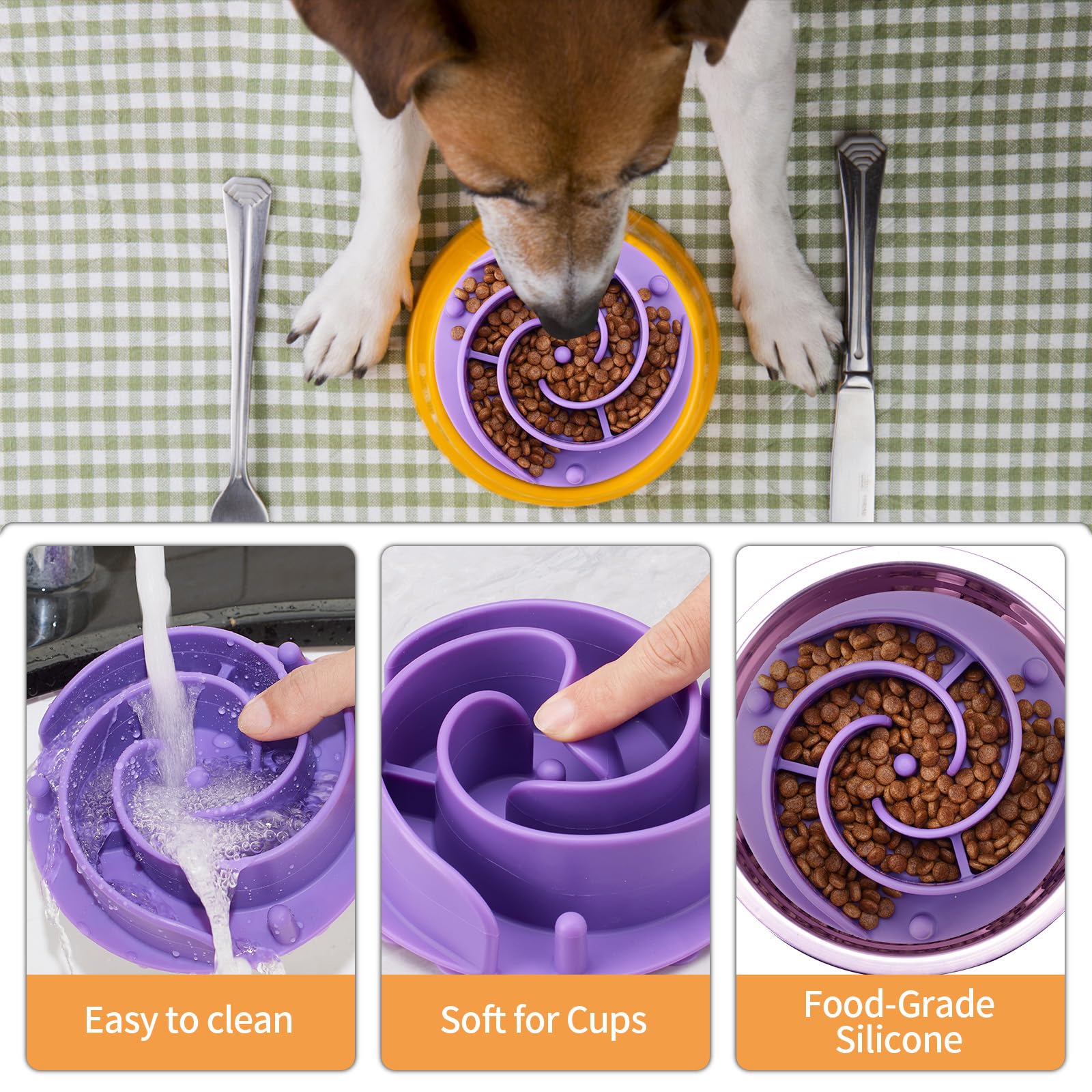 Bestalk inserto con diseño de laberinto para comer pausado y más atento.