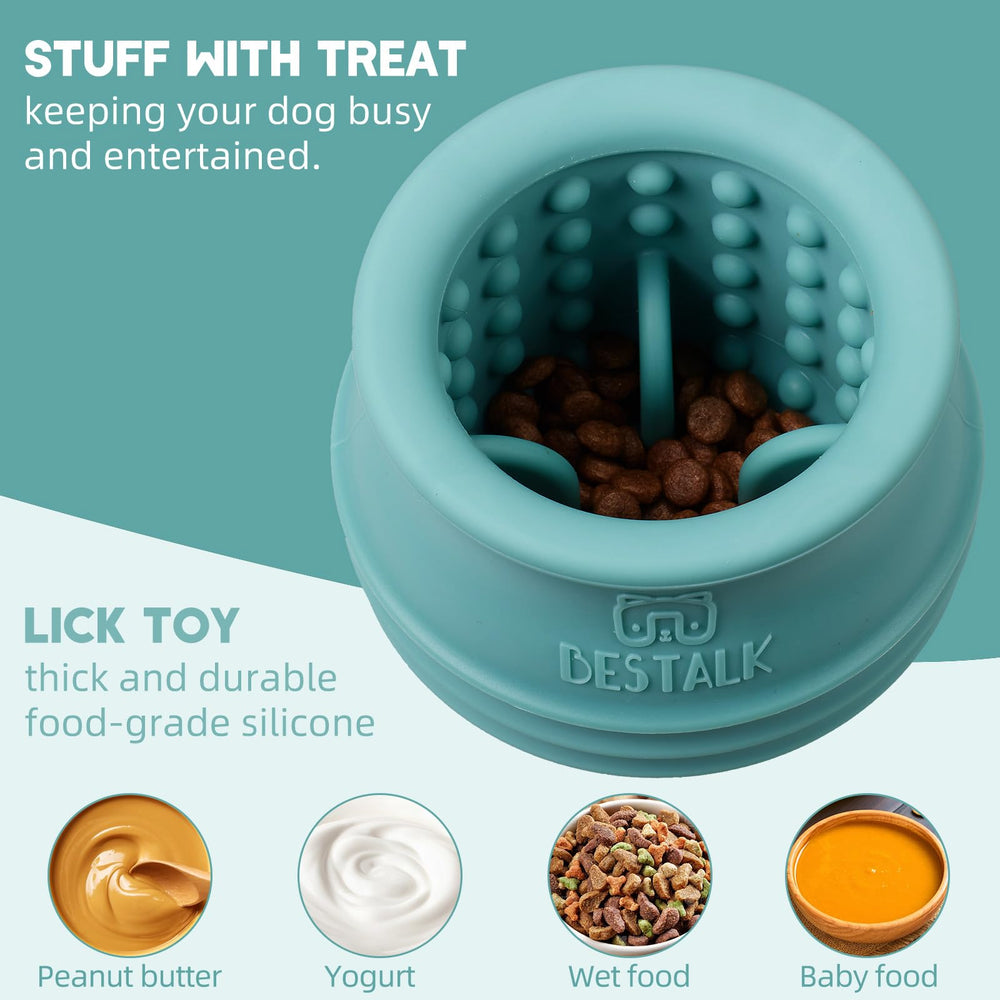 Bestalk Rompecabezas de silicona sin BPA para perros, alimentador interactivo