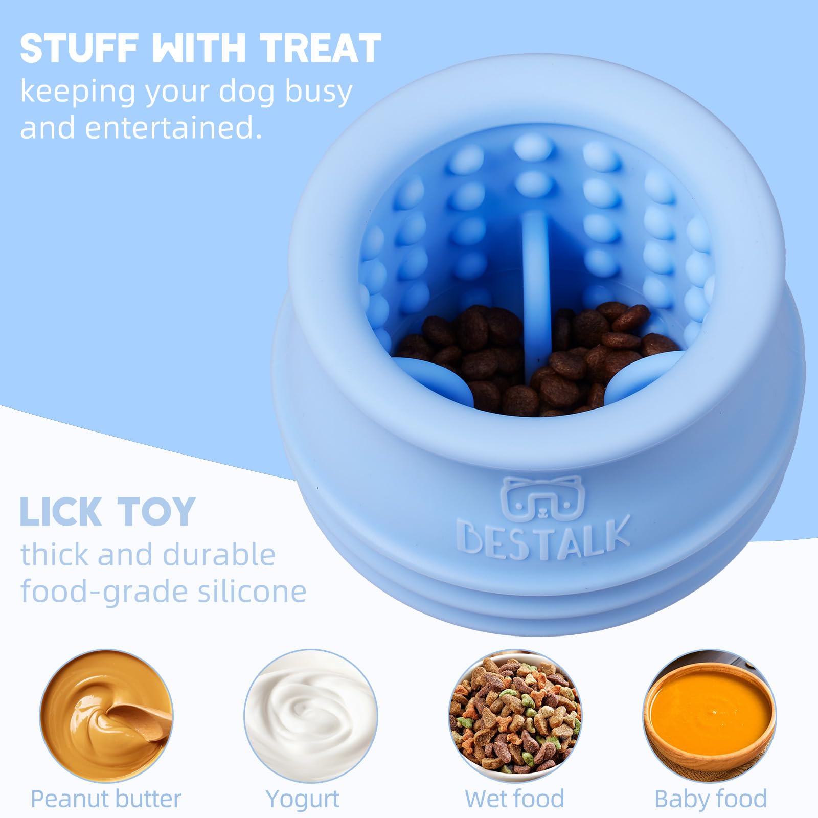 Bestalk Silicona dental texturizada, favorece lamido y limpieza bucal