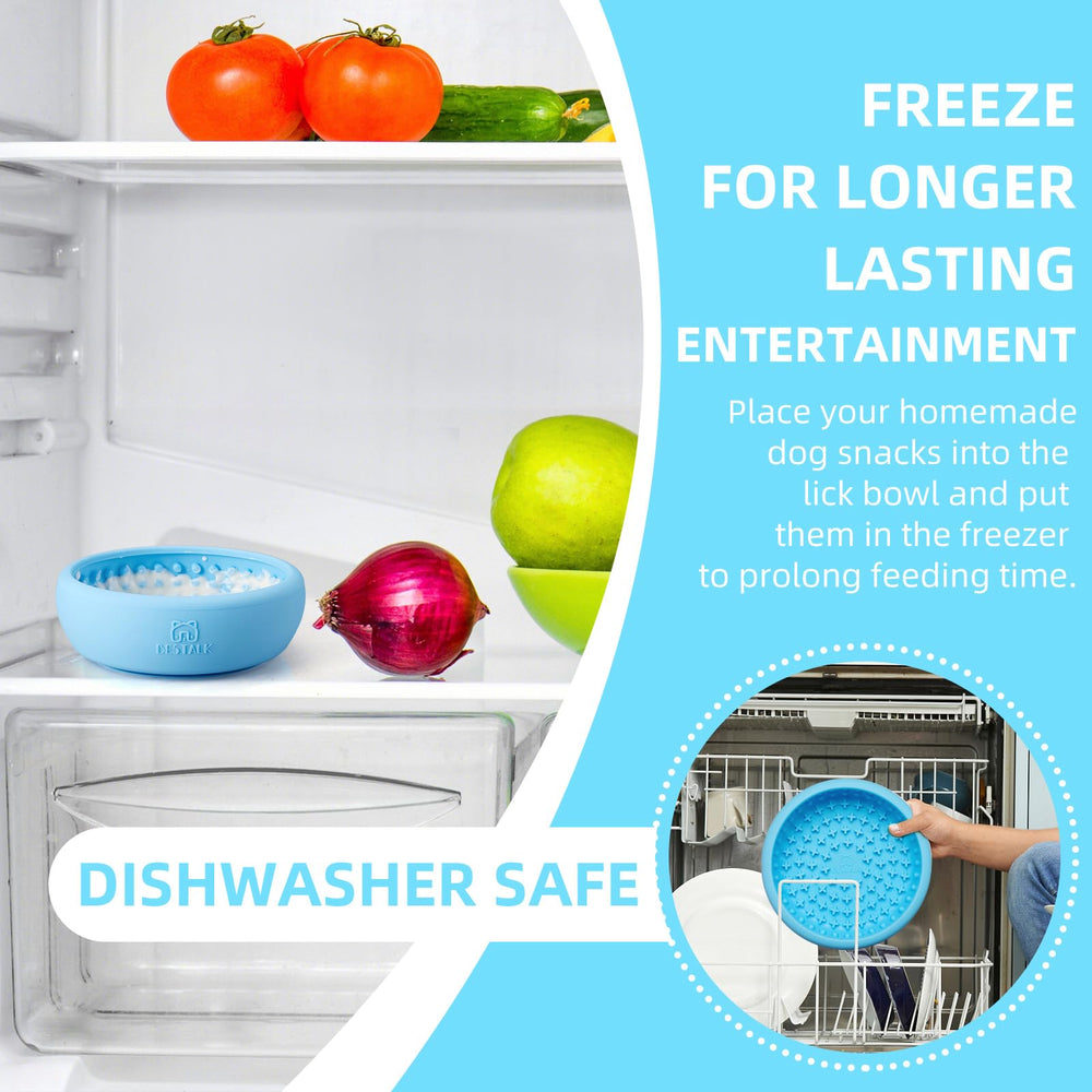 Bestalk tazón lamer para perros, efecto congelado para juego prolongado.