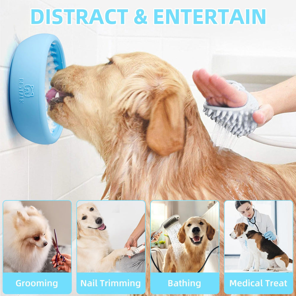 Bestalk tazón lamer para perros, relleno de premios para snack lento.