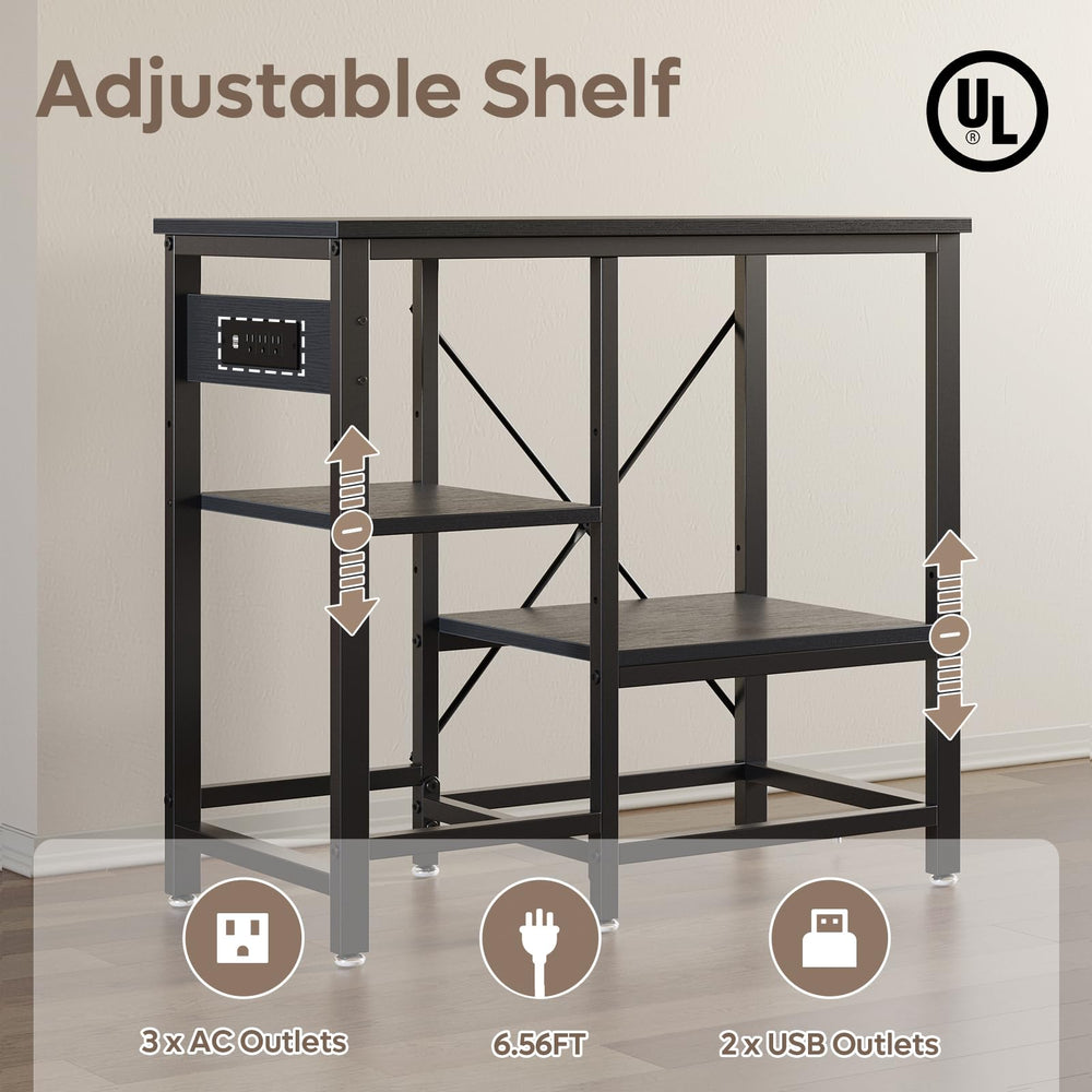 Bestier acabado negro roble industrial, estilo moderno para tu sala.