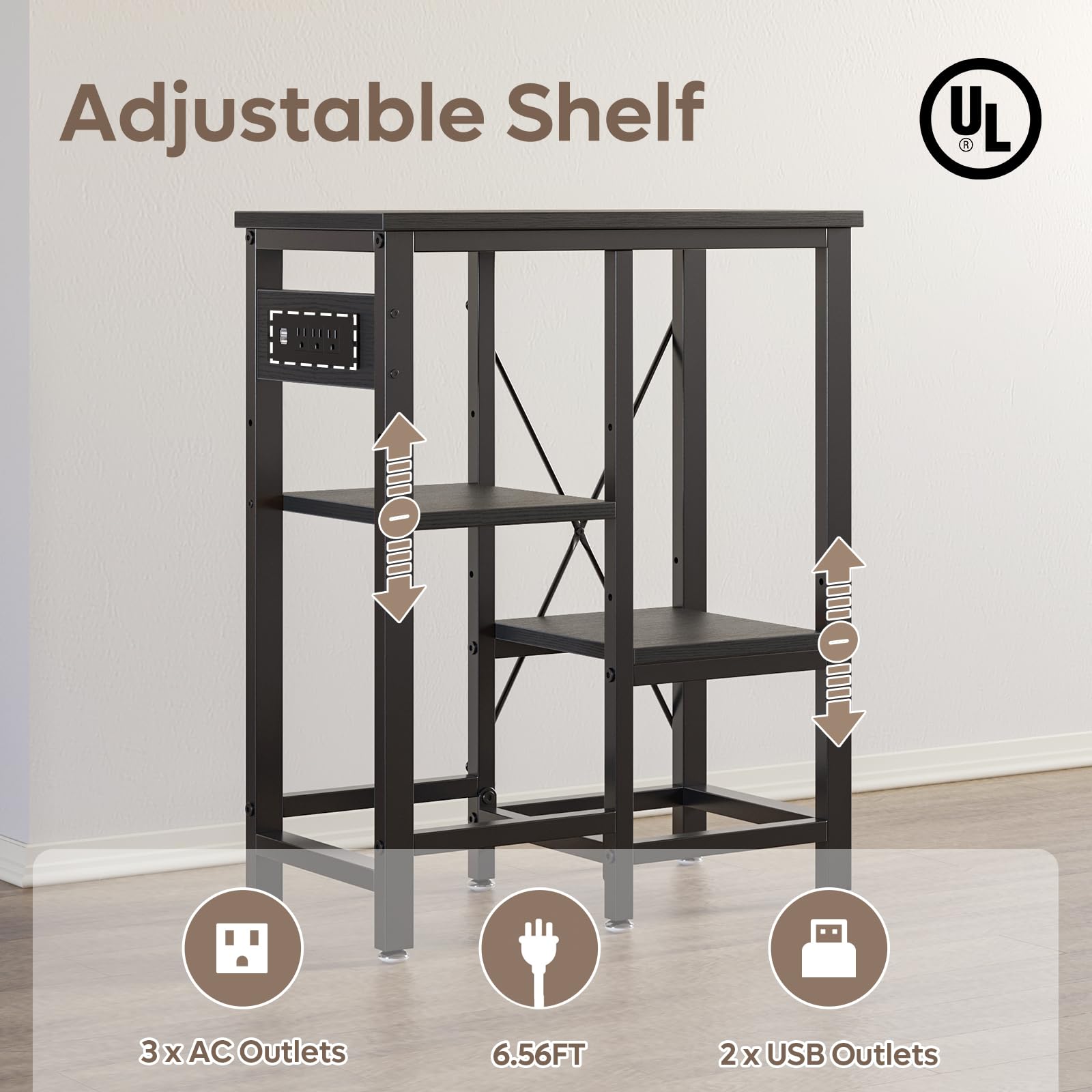 Bestier banco acuario 10 galones con estantes ajustables para almacenamiento flexible.