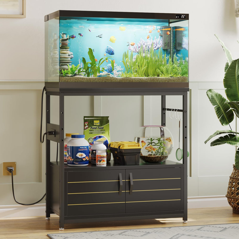 Bestier cabina de almacenamiento para acuario para organizar suministros.