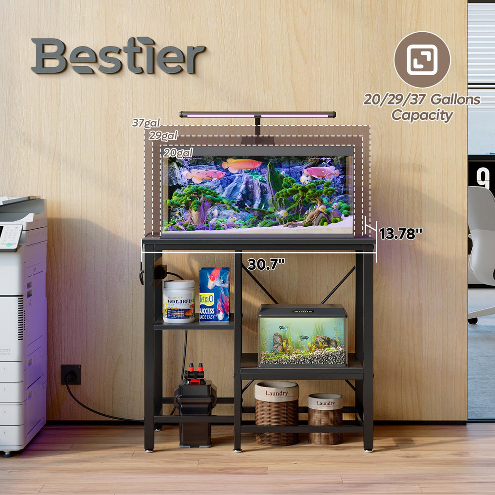 Bestier estante inferior adicional, espacio para tanque pequeño o equipo.