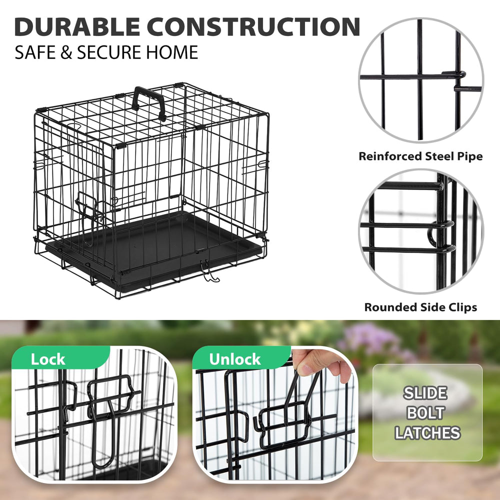 BestPet jaula para perros 18 pulgadas, acceso lateral para mascotas pequeñas