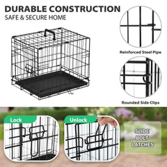 BestPet jaula para perros 18 pulgadas, acceso lateral para mascotas pequeñas