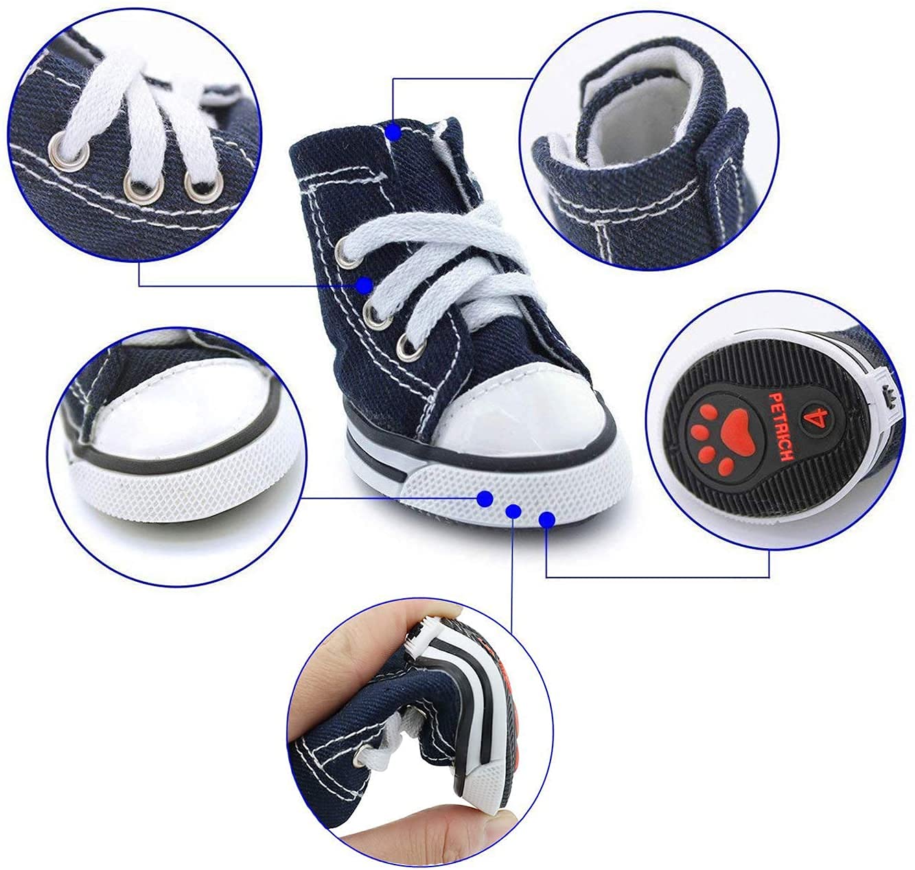 BESUNTEK zapato invernal para perros con forro interior cómodo
