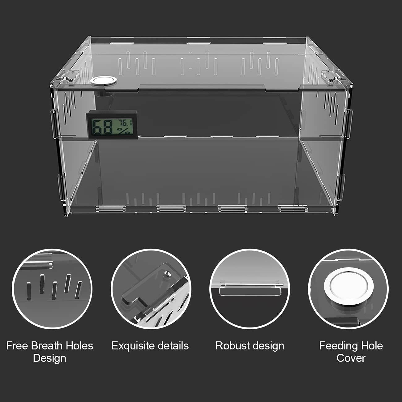 BETAZOOER alimentación deslizante facilita la alimentación segura de reptiles pequeños.